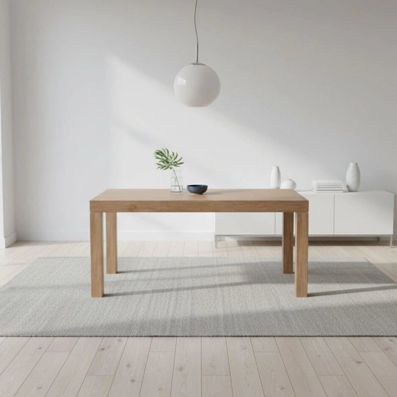 Tavolo Imab Piana T08 in rovere decapato con 4 allunghe 160x90x74.6 H cm.