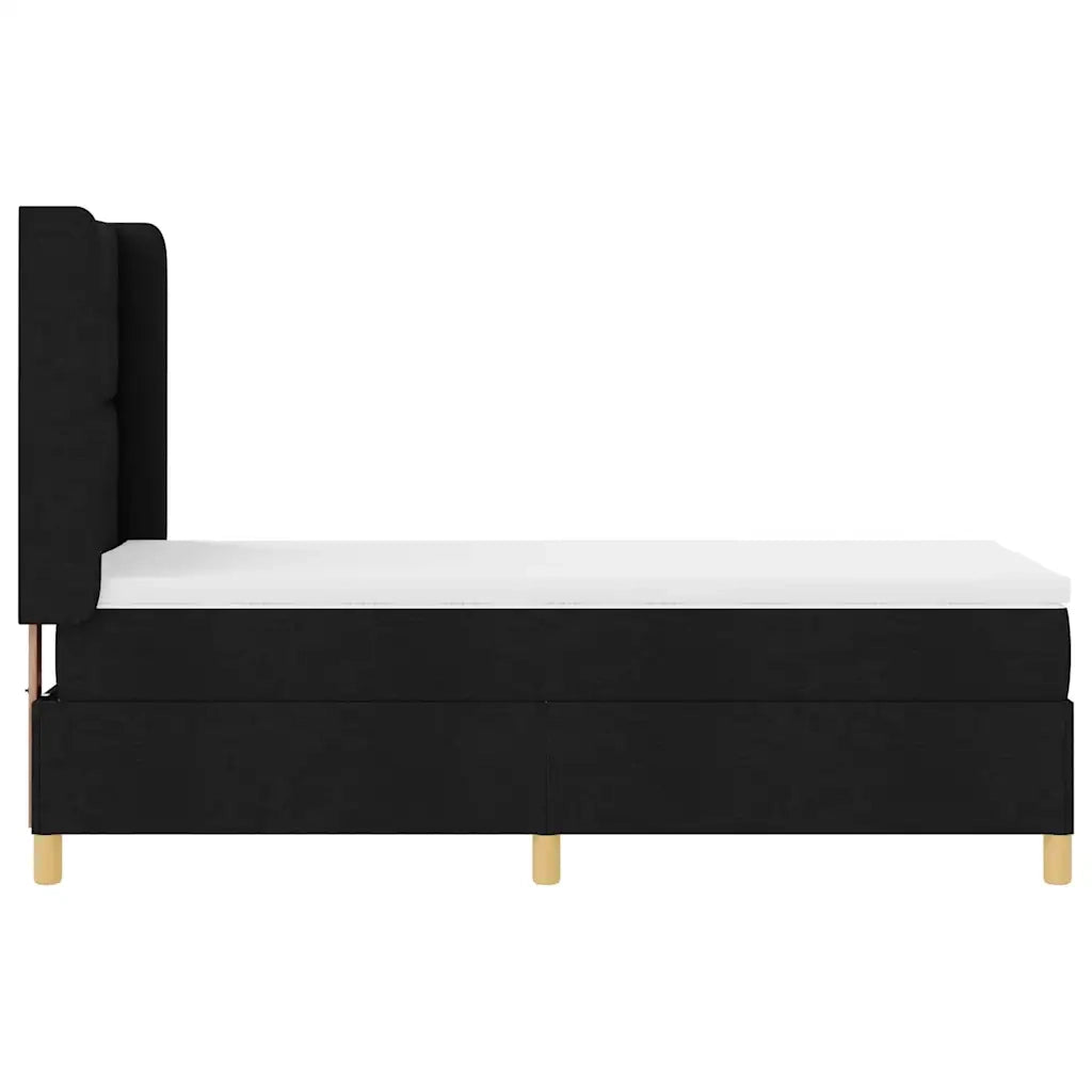 Letto a molle con strisce LED Nero 100 x 200 cm Tessuto 3343681