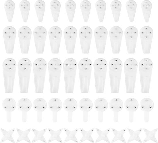 100 pezzi di chiodi per foto, chiodi per parete senza foro, chiodi per parete invisibili, chiodi per parete, chiodi multifunzionali per foto, appoggio per foto appesi, dipinti, orologi, bianchi