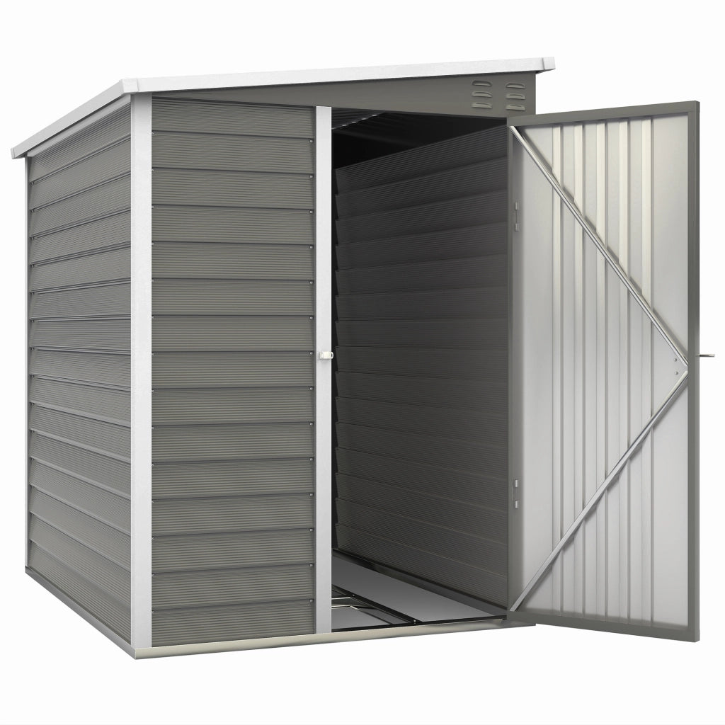 Capanno da Giardino in Metallo ¨C Zephmum ¨C Grigio 142x184x165/181 cm