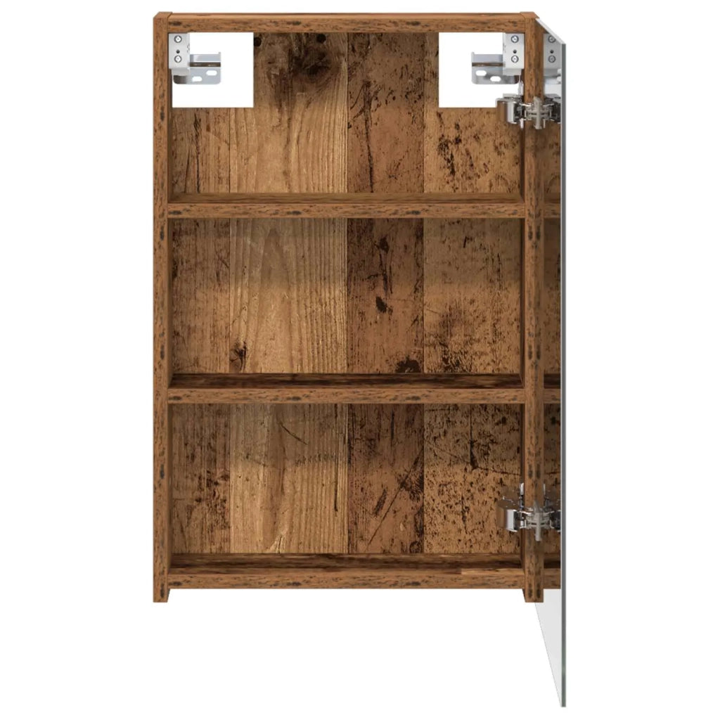 Mobiletto per specchio da bagno con lo scaffale Legno vecchio