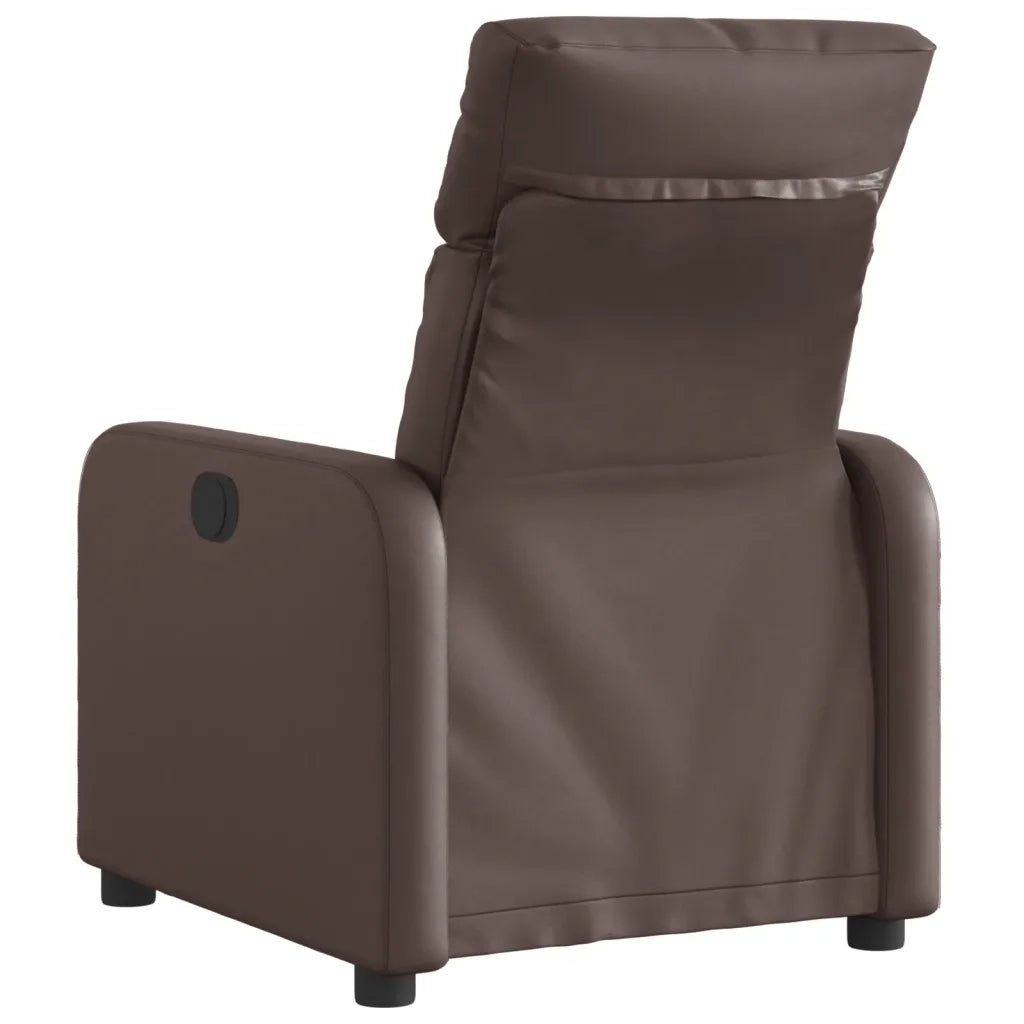 Divano Sedia-Poltrona Reclinabile Elettrica Marrone in Similpelle 883448