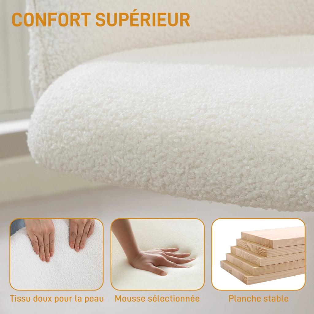Sedia da ufficio ergonomica regolabile in altezza ¨C zephmum ¨C crema