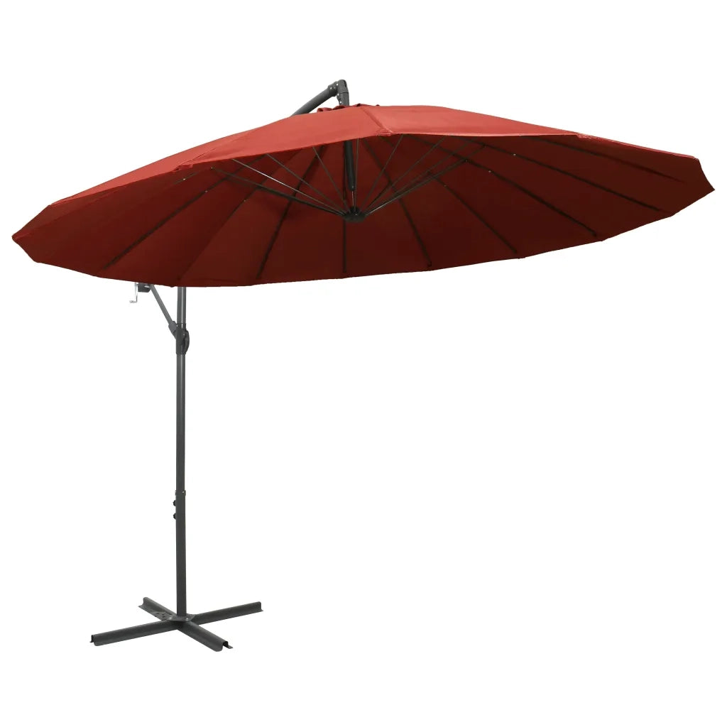 Ombrellone a Sbalzo Terracotta 3 m Palo in Alluminio 47225