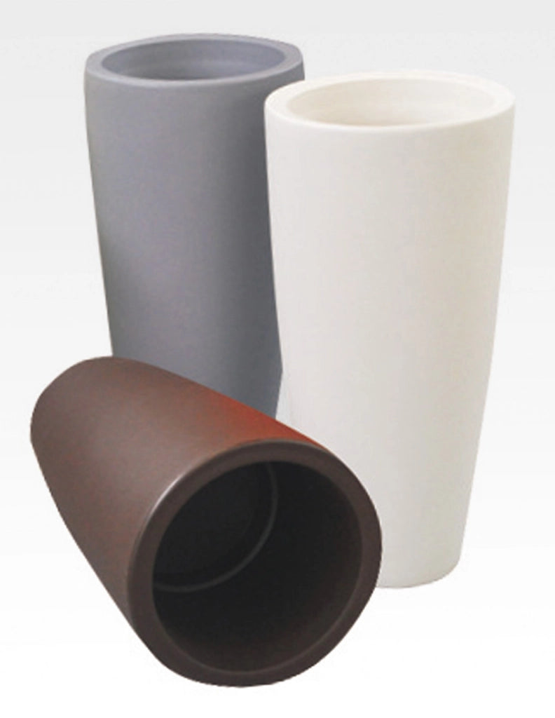 VASO HOME TONDO BIANCO CM.40X90H DA ARREDO INTERNO ESTERNO GIARDINO
