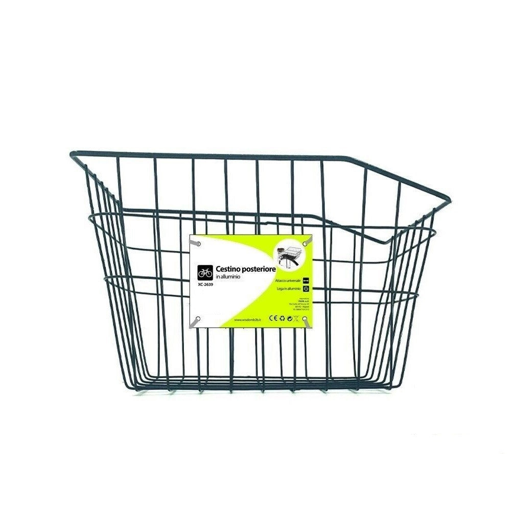 Trade Shop - Cestino Portapacchi Posteriore In Alluminio Universale Bici Bicicletta Xc-2639 -