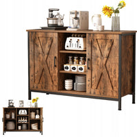 Credenza, mobile laterale con ripiani aperti, cassettiera vintage, cucina, soggiorno, loft