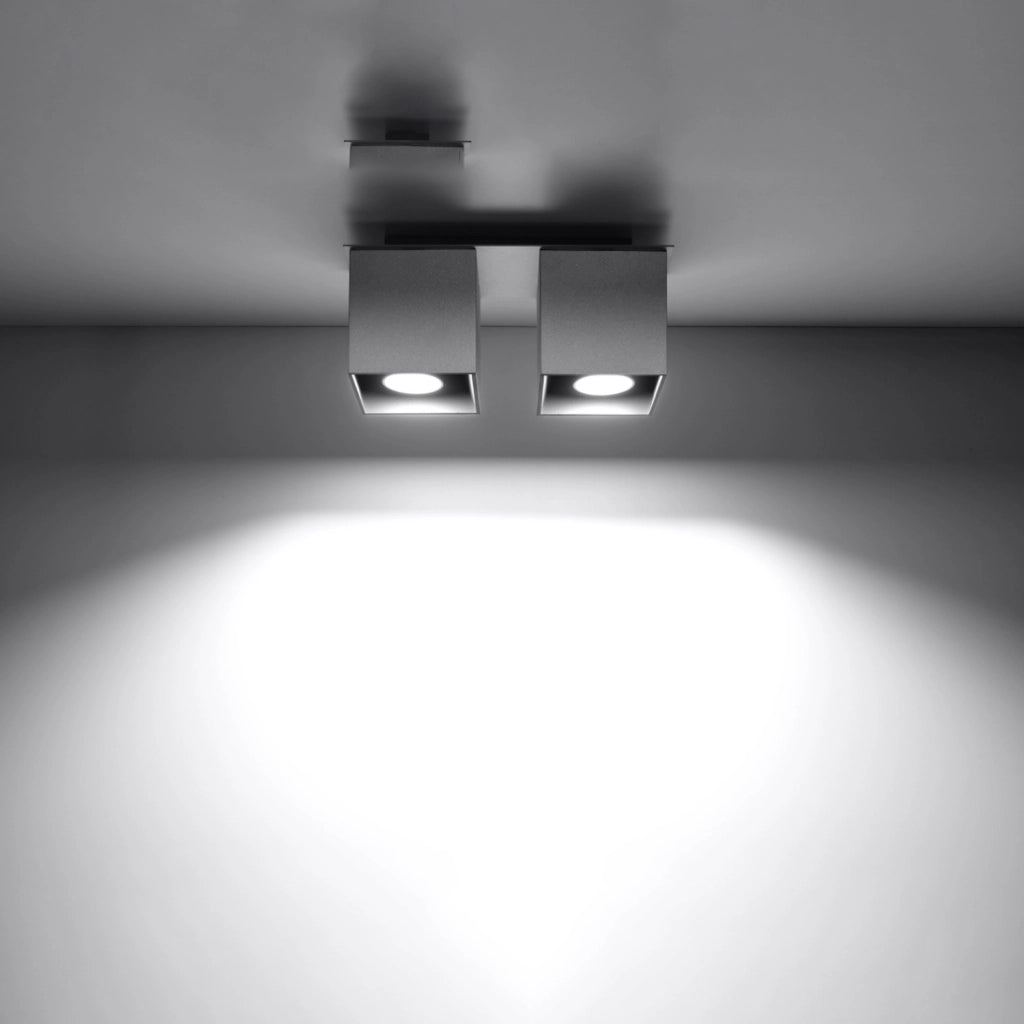Faretto plafoniera TETRIS 2 luci grigio Pure Lume GU10