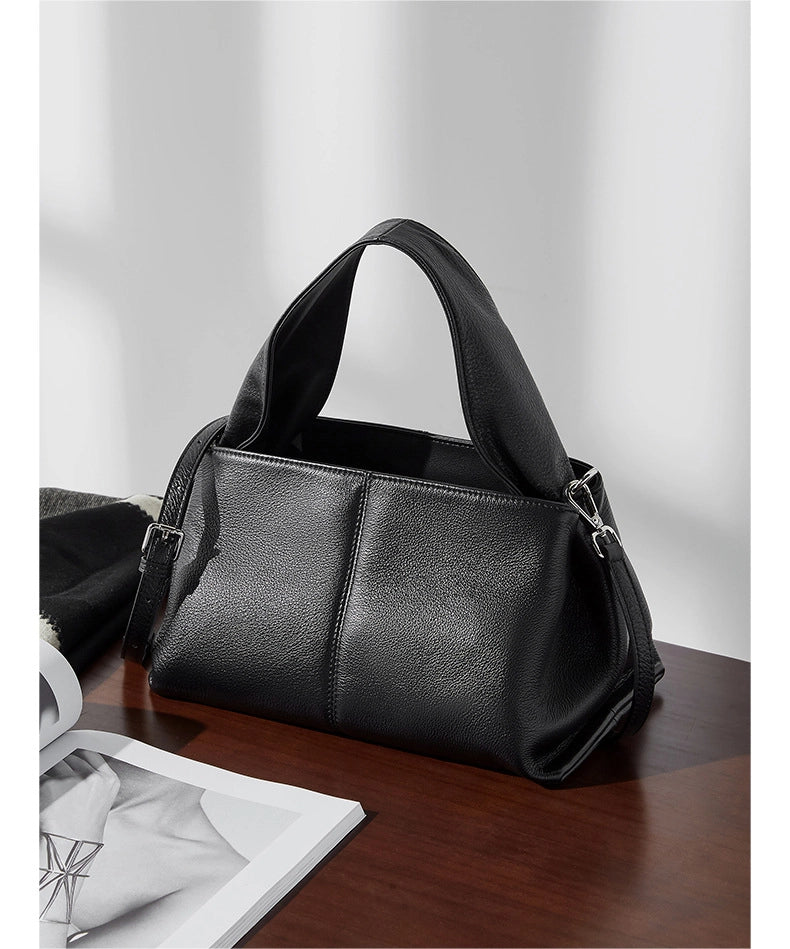 Borsa da donna in vera pelle nera