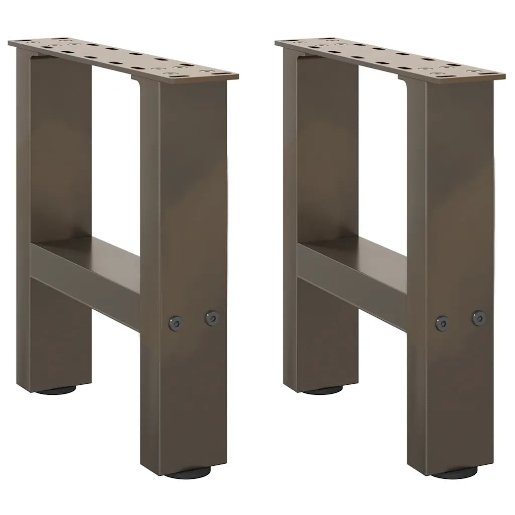 Gambe per Tavolino da CaffÃ¨ in Acciaio Naturale 2 pz 30x(30-31) cm Acciaio