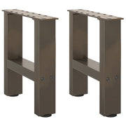 Gambe per Tavolino da CaffÃ¨ in Acciaio Naturale 2 pz 30x(30-31) cm Acciaio