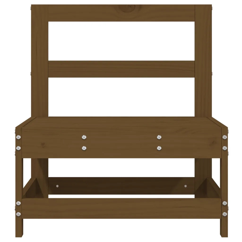 Divani Centrali da Giardino 2pz Ambra in Legno Massello di Pino 825516