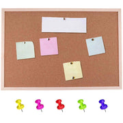 Bacheca in Sughero Rettangolare con Cornice in Legno da Parete 40x30x1.6 cm