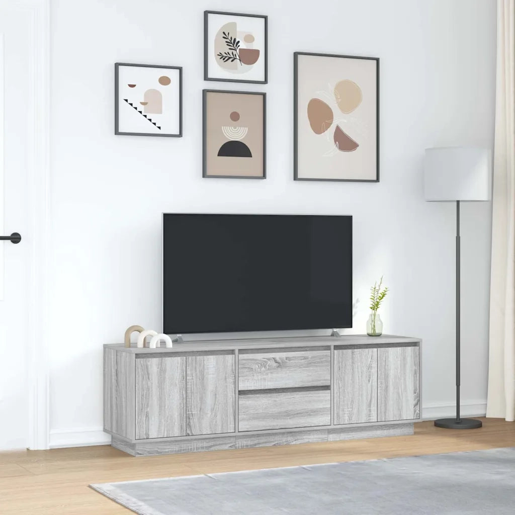 Mobile Porta TV con Luci LED Grigio Sonoma 160,5x41x50 cm 3328431