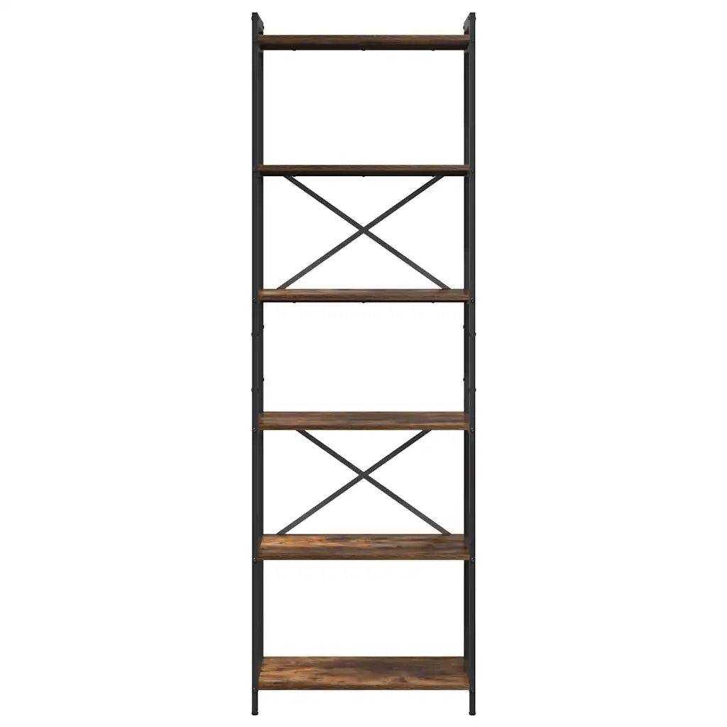 vidaXL Libreria Rovere fumo 60 x 30 x 188 cm Legno multistrato