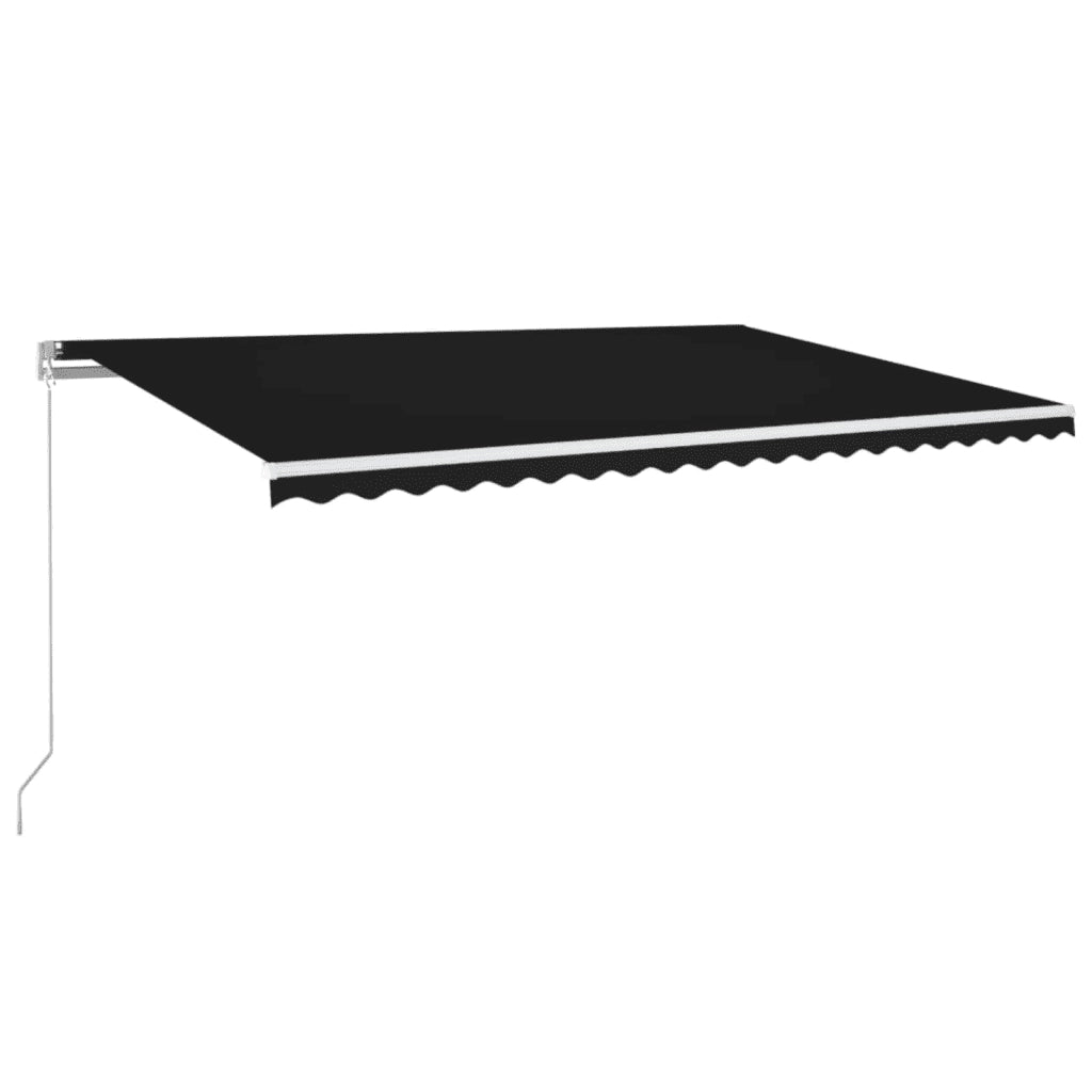 Tenda da Sole Retrattile Manuale con LED 500x350 cm Antracite 3069024