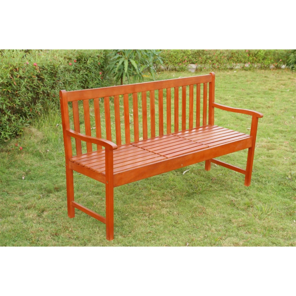 Panca da giardino con tavolo in legno di acacia