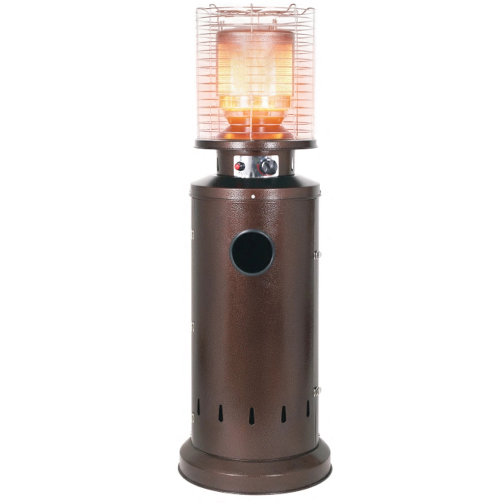 Stufa a Gas da Esterno Riscaldatore Gpl Portatile con Ruote FIRE Cilindro Arredo Riscaldante per Terrazzo P Acciaio Inox