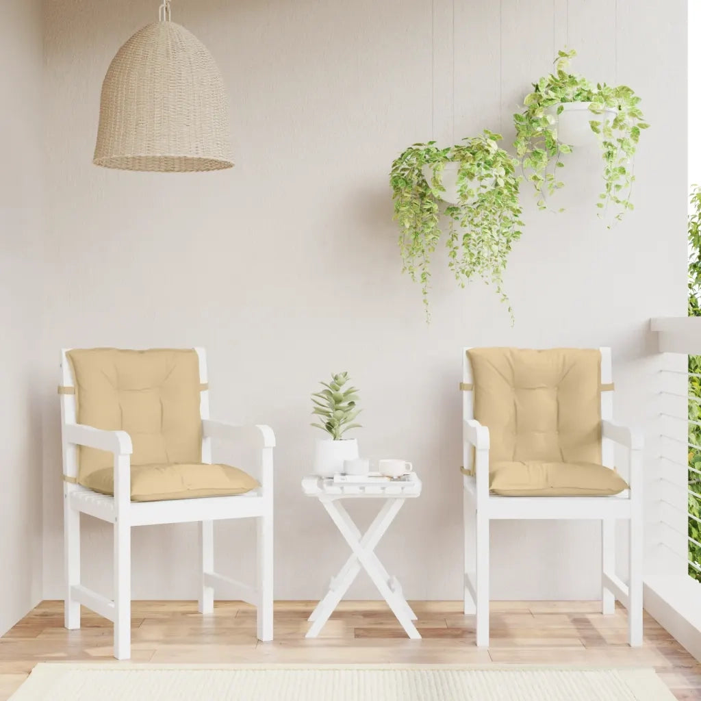 Cuscini Sedia Schiena Bassa 4 pz Beige Mélange 100x50x7 Tessuto 4002389
