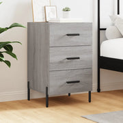 Comodino-Tavolino da notte Grigio Sonoma 40x40x66 cm in Legno Multistrato 107421