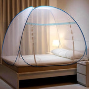 Tenda per Piscina Pop-up con Doppia Porta per Esterni e Campeggio 120 * 200cm con Cinturino Blu. Facile da Ripiegare e Portatile.