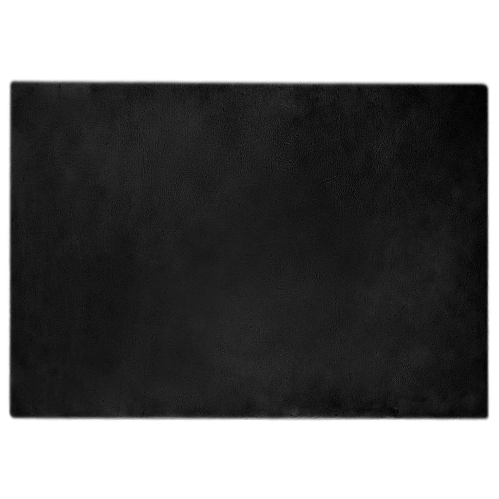 Tappeto antiscivolo in sintetica di coniglio OLITE Nero