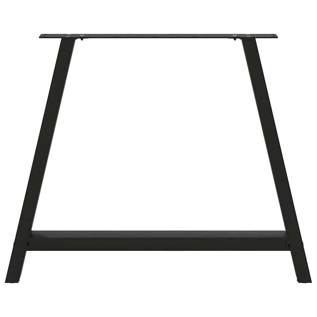 Set di 2 gambe per tavolo da pranzo a forma di A 90 x 73 cm design moderno con piedini regolabili acciaio nero 02_0057136