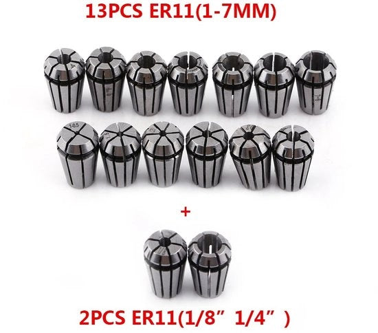 Set di Spaziatori 15 pezzi - Acciaio 65Mn di alta qualità - Serraggio CNC - Macchine per la fresatura - Alta precisione - Buona elasticità - Spaziatori a spinta