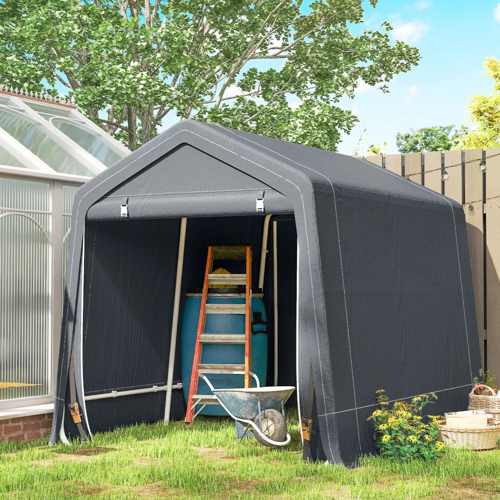 Carpa per Biciclette da Giardino ¨C zephmum ¨C Grigio Scuro 2.4x2x2 m
