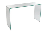 Tavolino Rettangolare in Vetro 120x40x72cm TFT Glass Trasparente