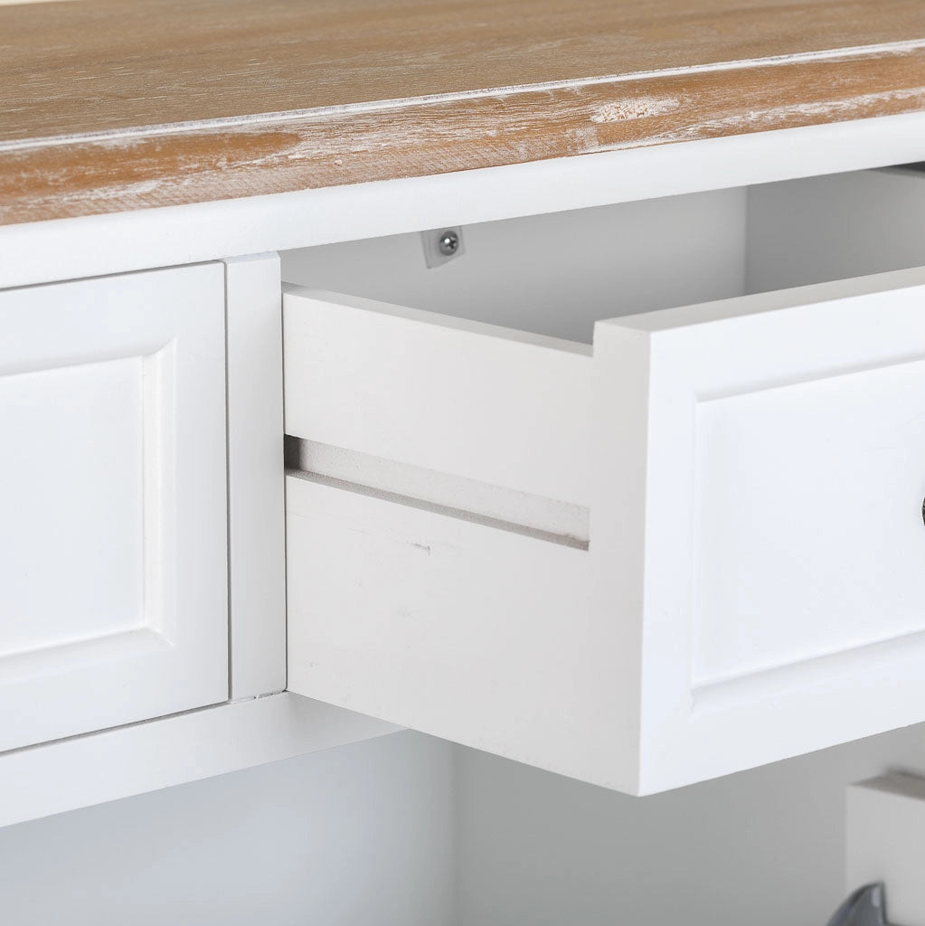 Scarpiera in legno bianco 80x120,5x33