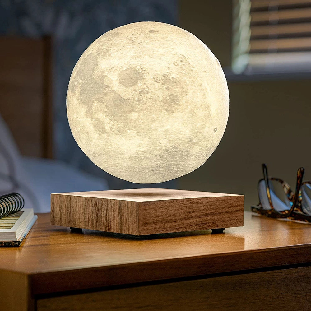 Lampada a led con luna levitante magnetica gravità cambia 3 colori luce