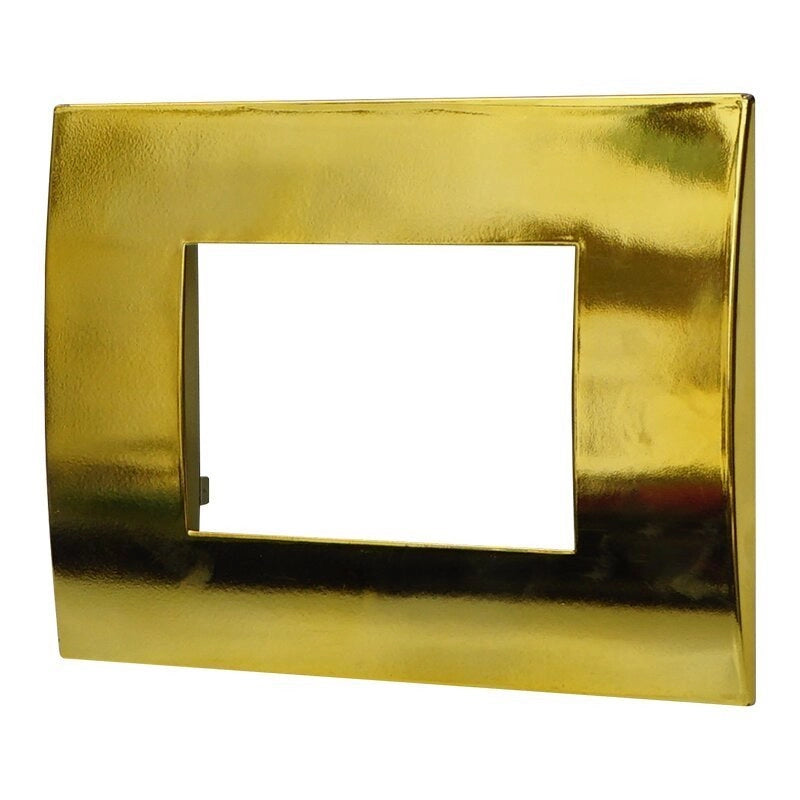 Placca Plastica Serie Venus 3P Colore Oro Lucido Compatibile Con Vimar Arke