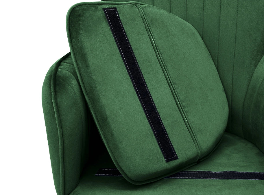 Sedia da pranzo in velluto verde scuro poltroncina vintage - Celine -SDPL30CEPD