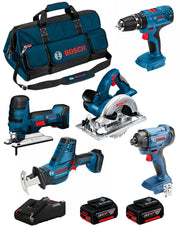 BOSCH Kit 18V BK501BAG (GSA 18 V-LI C + GST 18 V-LI S + GKS 18 V-LI + GSB 18V-21 + GDR 18V-160 + 2 x 4,0 Ah + GAL18V-40 + Borsa)