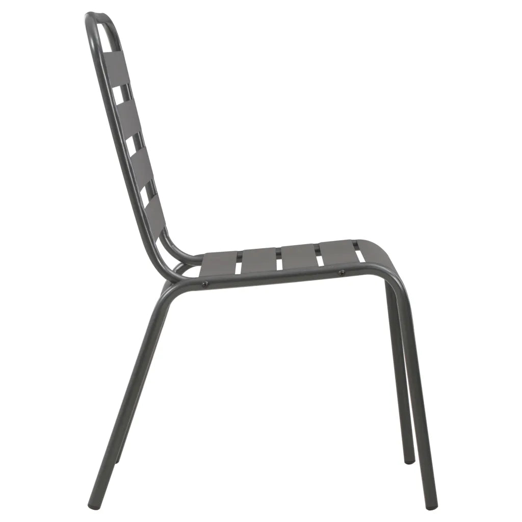 Sedie da Esterno Impilabili 2 pz in Acciaio Grigio cod mxl 43303