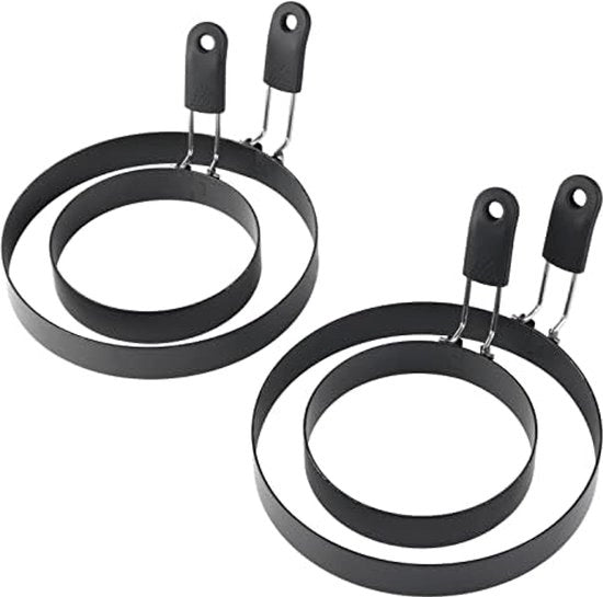 Eierrings anti-aanbak in acciaio inossidabile - set da 4 - 2 misure