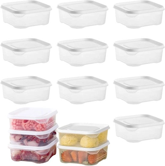 Decine con coperchio - Contenitori per frigorifero e congelatore, BPA-free, 650 ml