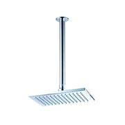 Soffione Doccia Rettangolare da Soffitto in Ottone Linear Cromato