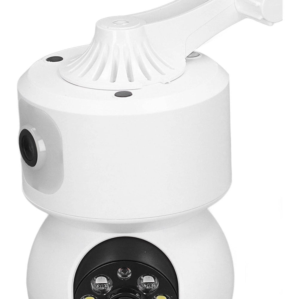 Trade Shop - Telecamera Wi-fi Doppia Videocamera Di Sorveglianza Motorizzata 360° Ip44 App -