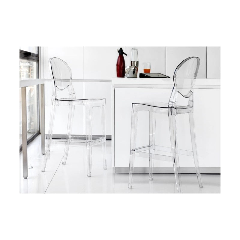SET DUE SGABELLII IGLOO POLICARBONATO HT 65CM SCAB DESIGN - trasparente fume' 183