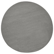 Tappeto in lana grigio scuro 140 cm tuftato a mano rotondo design decorativo