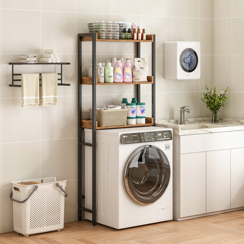 Scaffale bagno sopra WC lavatrice loft industriale ripiani 165 cm