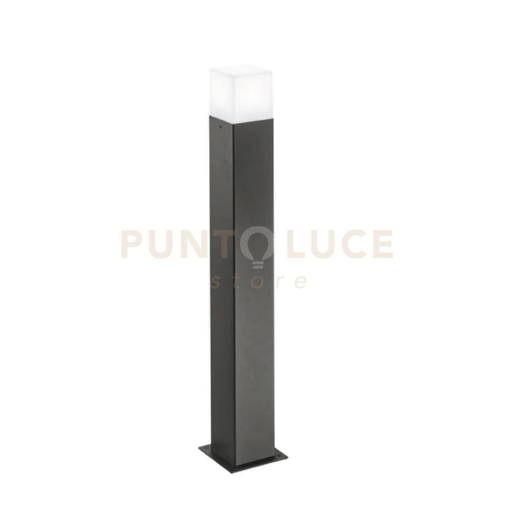 GES412- PALETTO ALLUMINIO 1 LUCE ATTACCO E27 COLORE GRIGIO ANTRACITE H.70CM