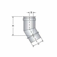 Inox mono parete aisi 316 curva 30 d.150 316l b08x8l9ncs