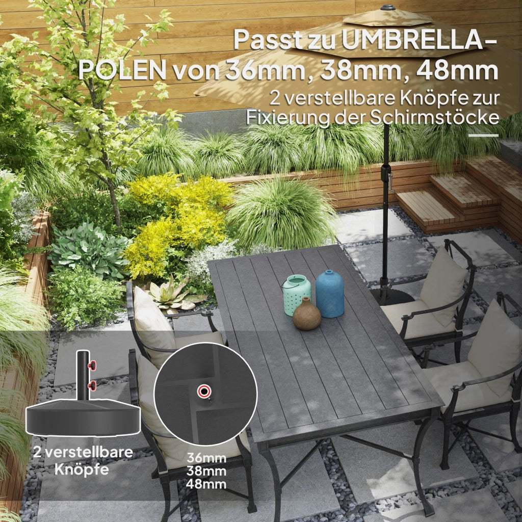 Porta ombrellone rotondo per ombrelloni 36/38/48mm ¨C zephmum ¨C nero