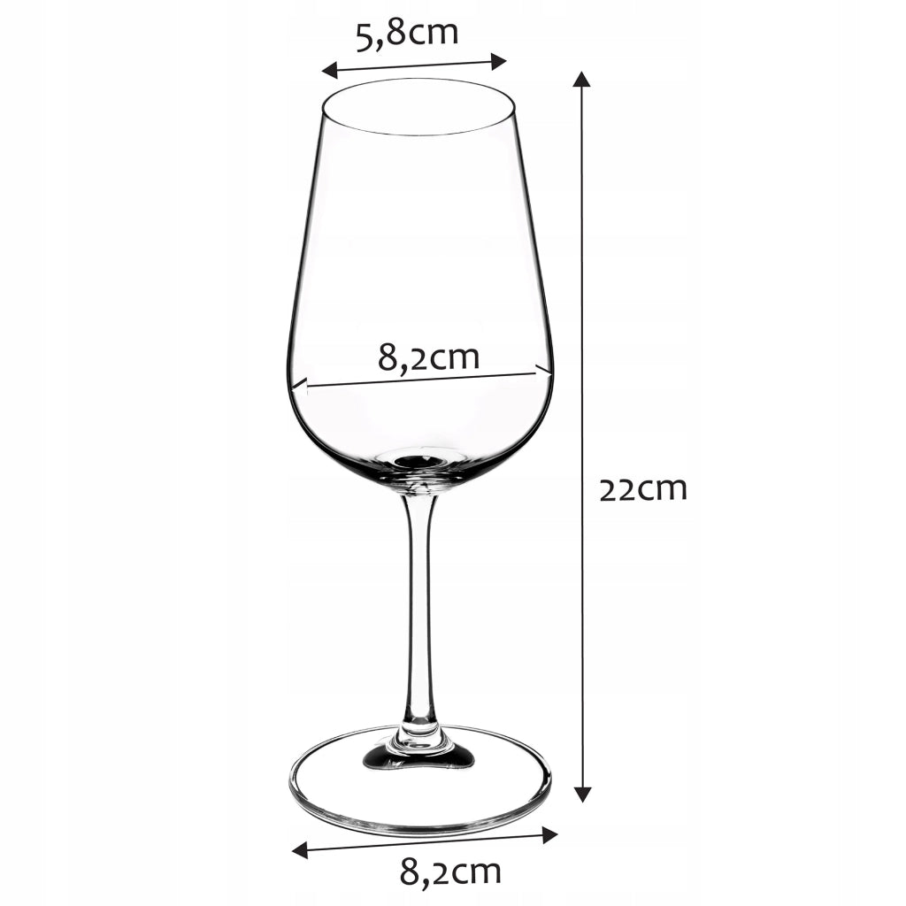 Set di 6 bicchieri da vino bianco KADAX da 360 ml, eleganti