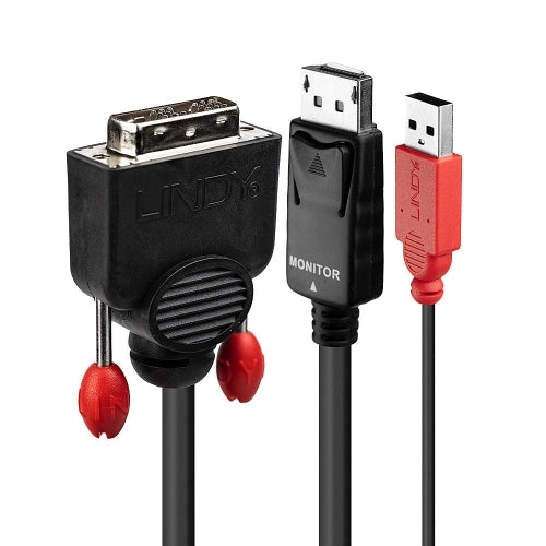 Lindy 41975 cavo e adattatore video 0,5 m dvi-d mini displayport nero