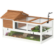 Casetta per tartarughe a 2 livelli con porta ¨C Minimal ¨C Arancione 60x40x30