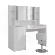 Vicco Tavolo da toeletta Bianco/bianco lucido 119.8 cm 5 parti